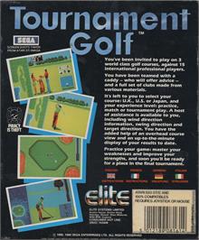 Box back cover for Tournament Golf on the Atari ST.