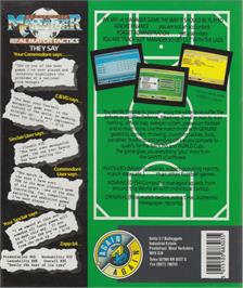 Box back cover for Tracksuit Manager on the Atari ST.