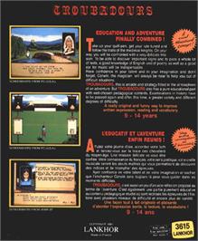 Box back cover for Troubadours on the Atari ST.