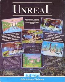 Box back cover for Unreal on the Atari ST.