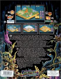 Box back cover for Utopia: The Creation of a Nation on the Atari ST.