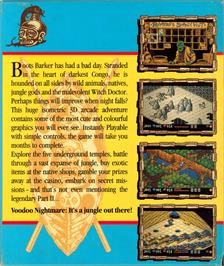 Box back cover for Voodoo Nightmare on the Atari ST.