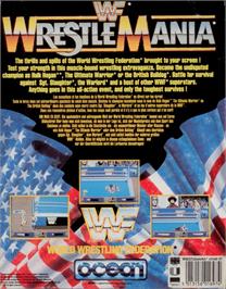 Box back cover for WWF Wrestlemania on the Atari ST.