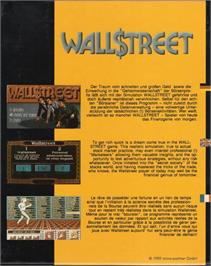 Box back cover for Wall$treet on the Atari ST.