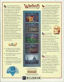 Box back cover for Warlock - The Avenger on the Atari ST.