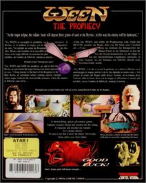 Box back cover for Ween - The Prophecy on the Atari ST.