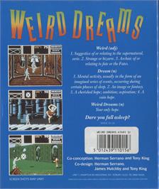 Box back cover for Weird Dreams on the Atari ST.