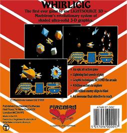 Box back cover for Whirligig on the Atari ST.
