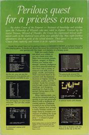 Box back cover for Wizard's Crown on the Atari ST.