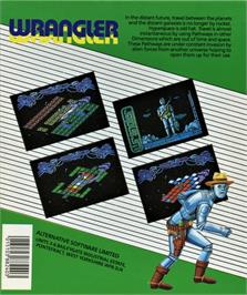 Box back cover for Wrangler on the Atari ST.
