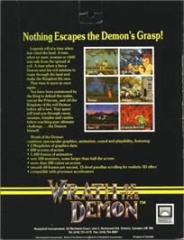 Box back cover for Wrath Of The Demon on the Atari ST.