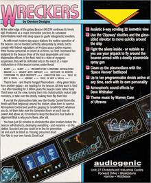 Box back cover for Wreckers on the Atari ST.