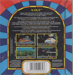 Box back cover for X-Out on the Atari ST.