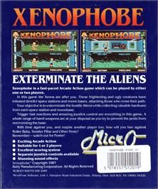 Box back cover for Xenophobe on the Atari ST.