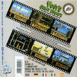 Box back cover for Yogi's Great Escape on the Atari ST.