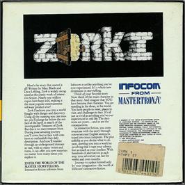 Box back cover for Zork I: The Great Underground Empire on the Atari ST.