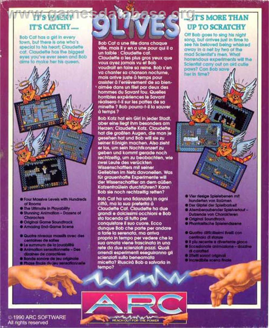9 Lives - Atari ST - Artwork - Box Back
