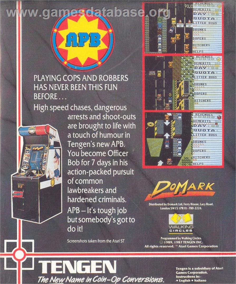 APB - Atari ST - Artwork - Box Back