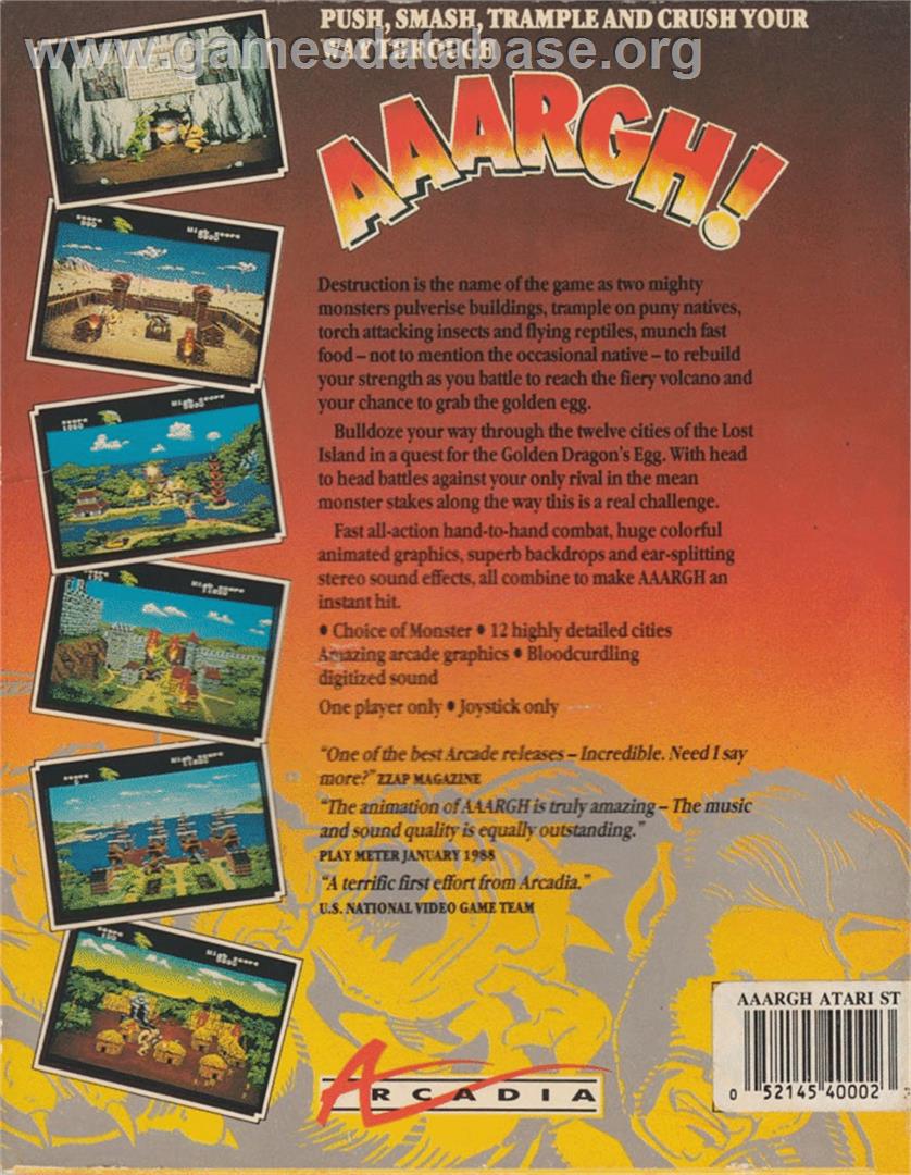 Aaargh! - Atari ST - Artwork - Box Back