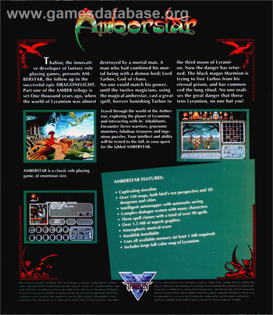 Amberstar - Atari ST - Artwork - Box Back