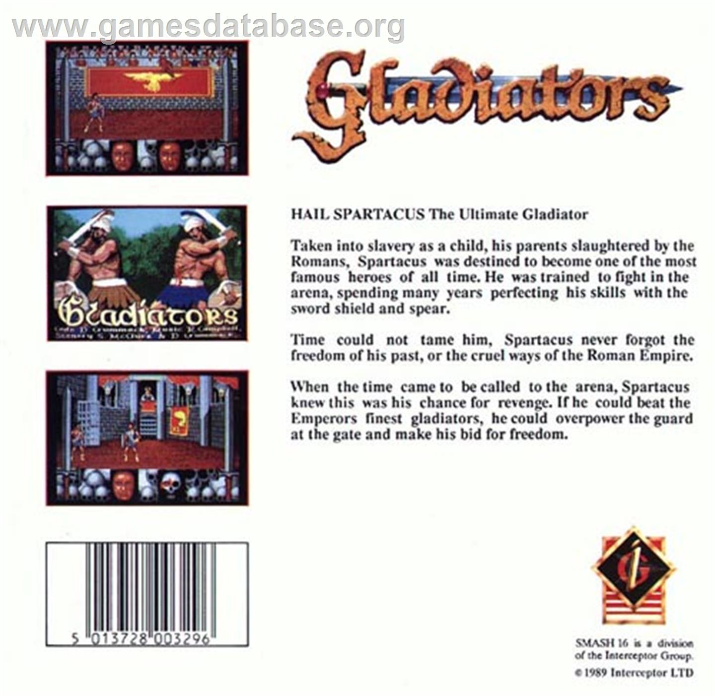 American Gladiators - Atari ST - Artwork - Box Back