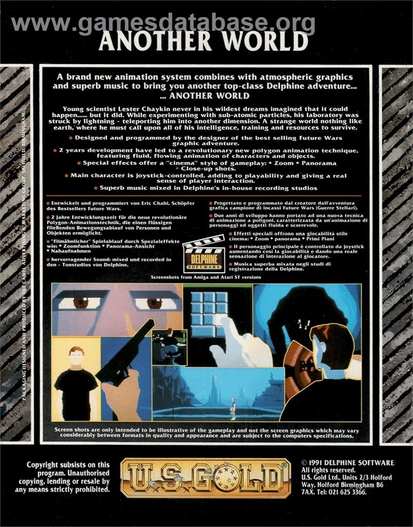 Another World - Atari ST - Artwork - Box Back