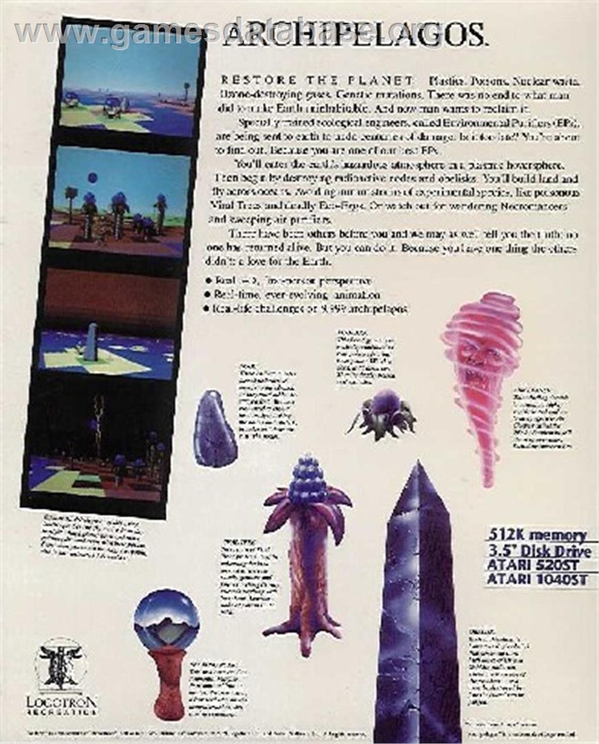 Archipelagos - Atari ST - Artwork - Box Back