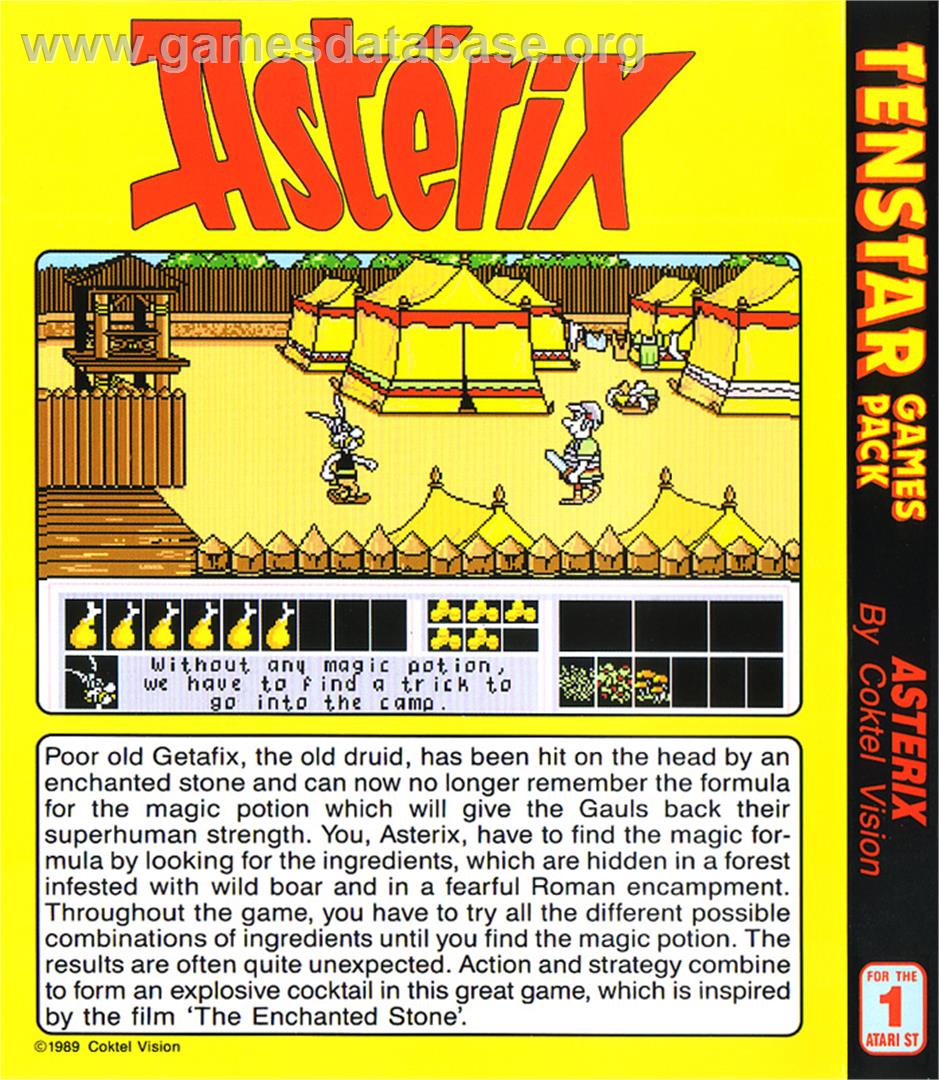 Asterix: Operation Getafix - Atari ST - Artwork - Box Back