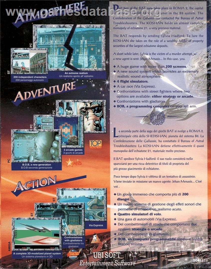 B.A.T. 2 - Atari ST - Artwork - Box Back