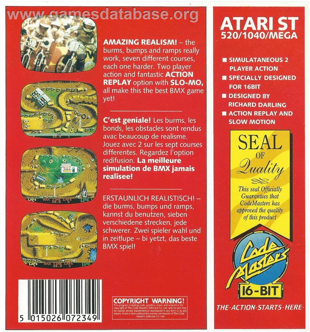 BMX Simulator - Atari ST - Artwork - Box Back