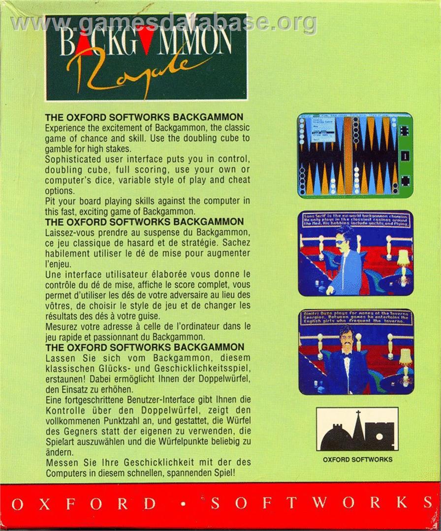 Backgammon Royale - Atari ST - Artwork - Box Back
