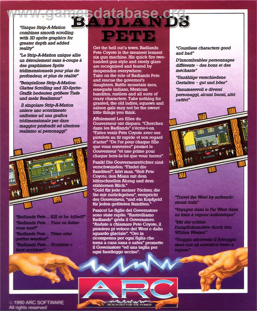 Badlands Pete - Atari ST - Artwork - Box Back