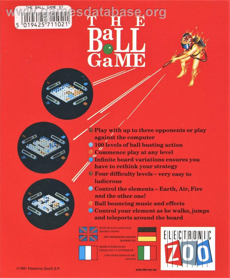 Ball Game, The - Atari ST - Artwork - Box Back