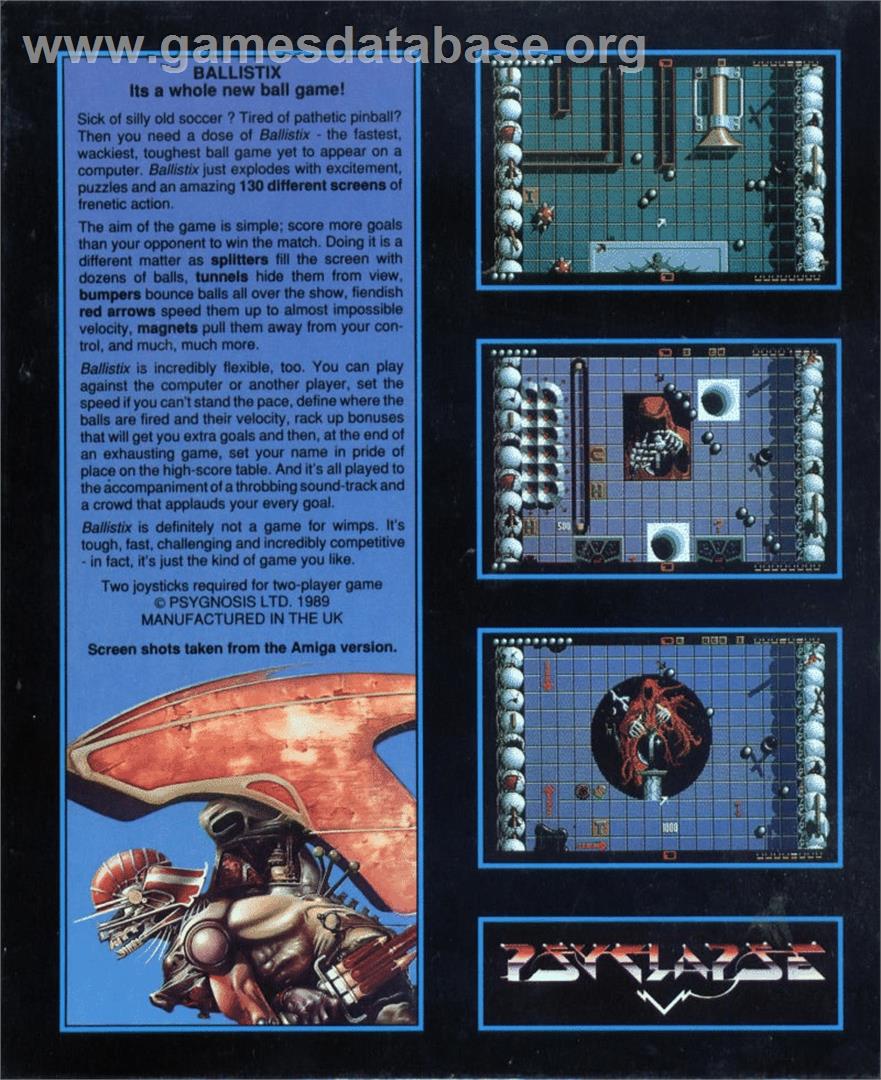 Ballistix - Atari ST - Artwork - Box Back