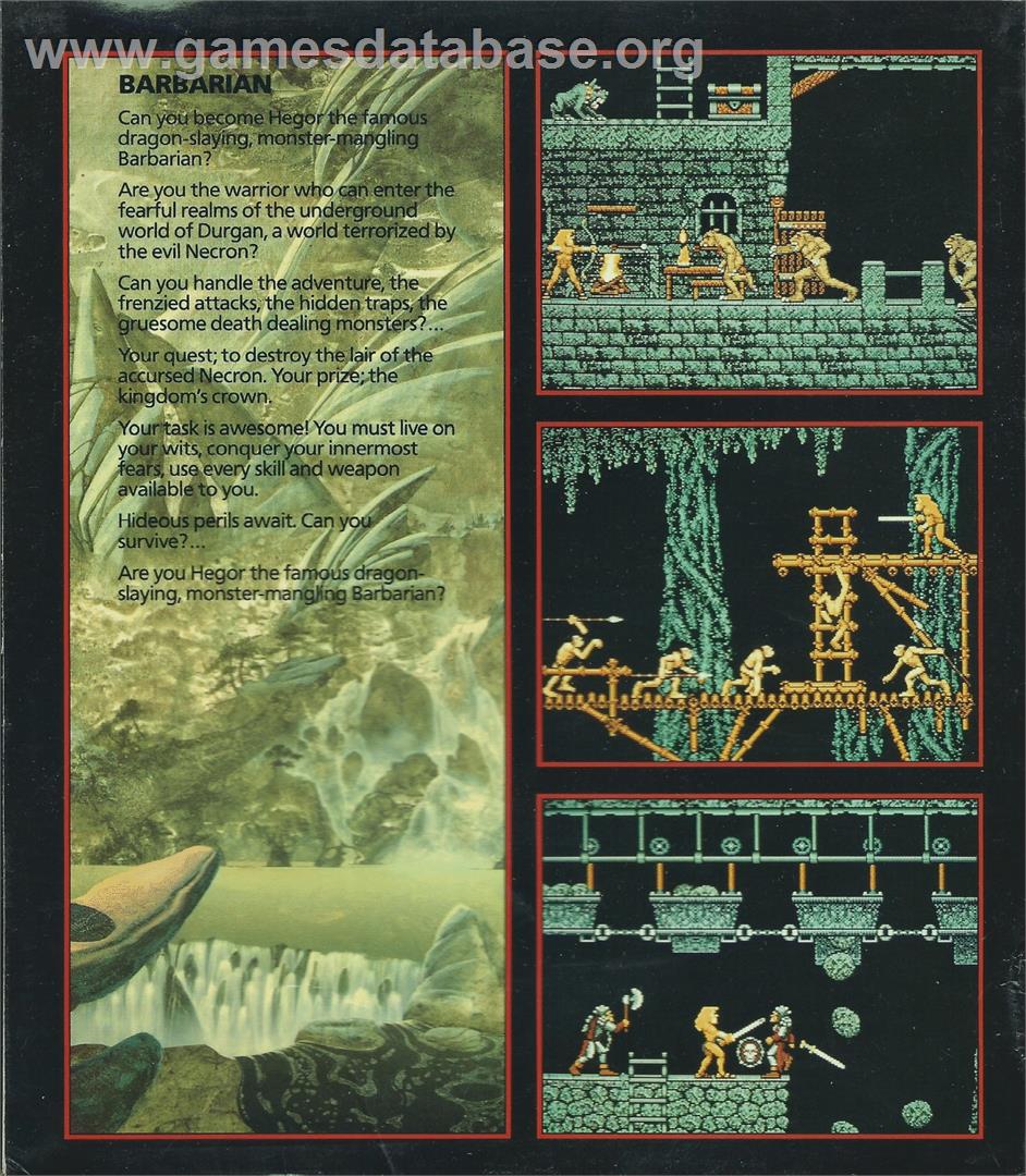 Barbarian - Atari ST - Artwork - Box Back