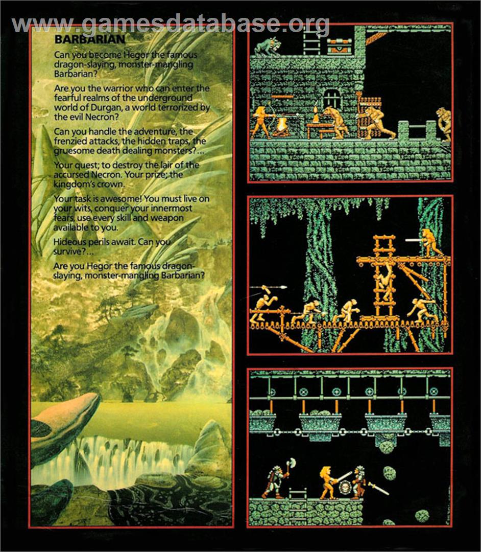 Barbarian - Atari ST - Artwork - Box Back