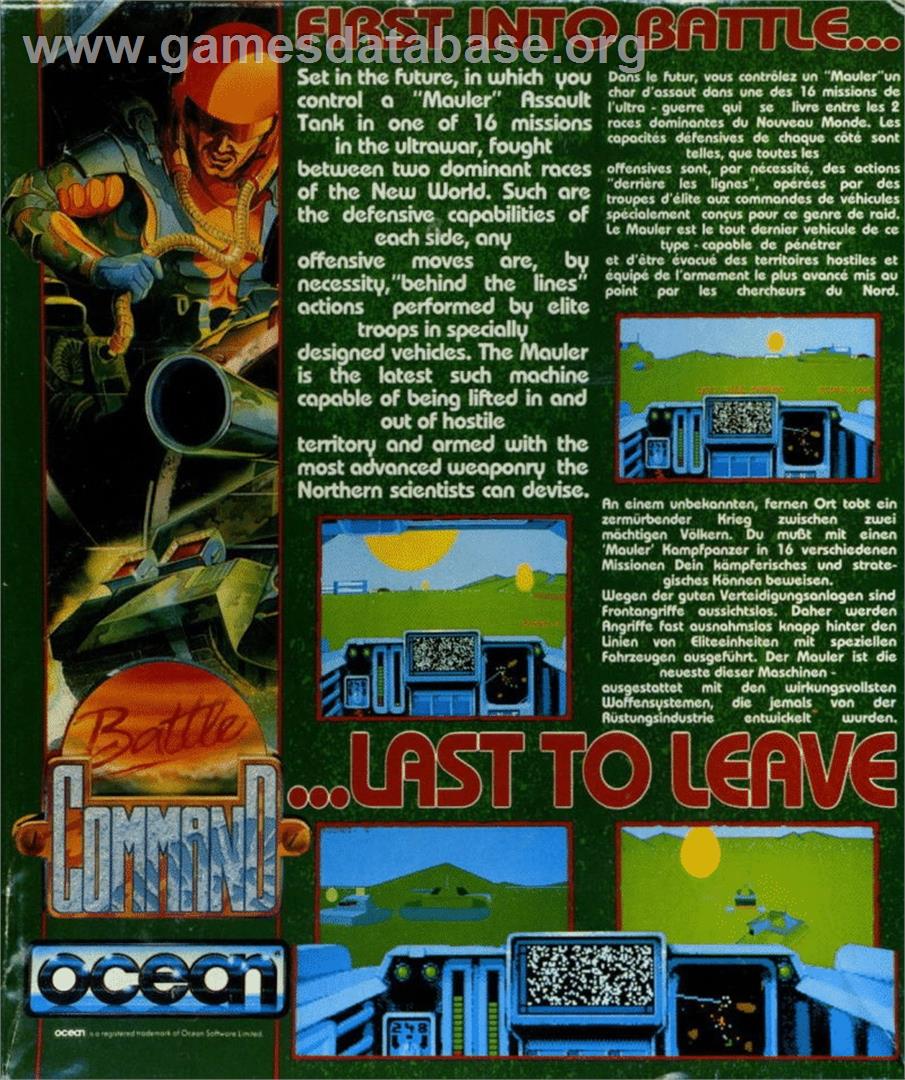 Battle Command - Atari ST - Artwork - Box Back