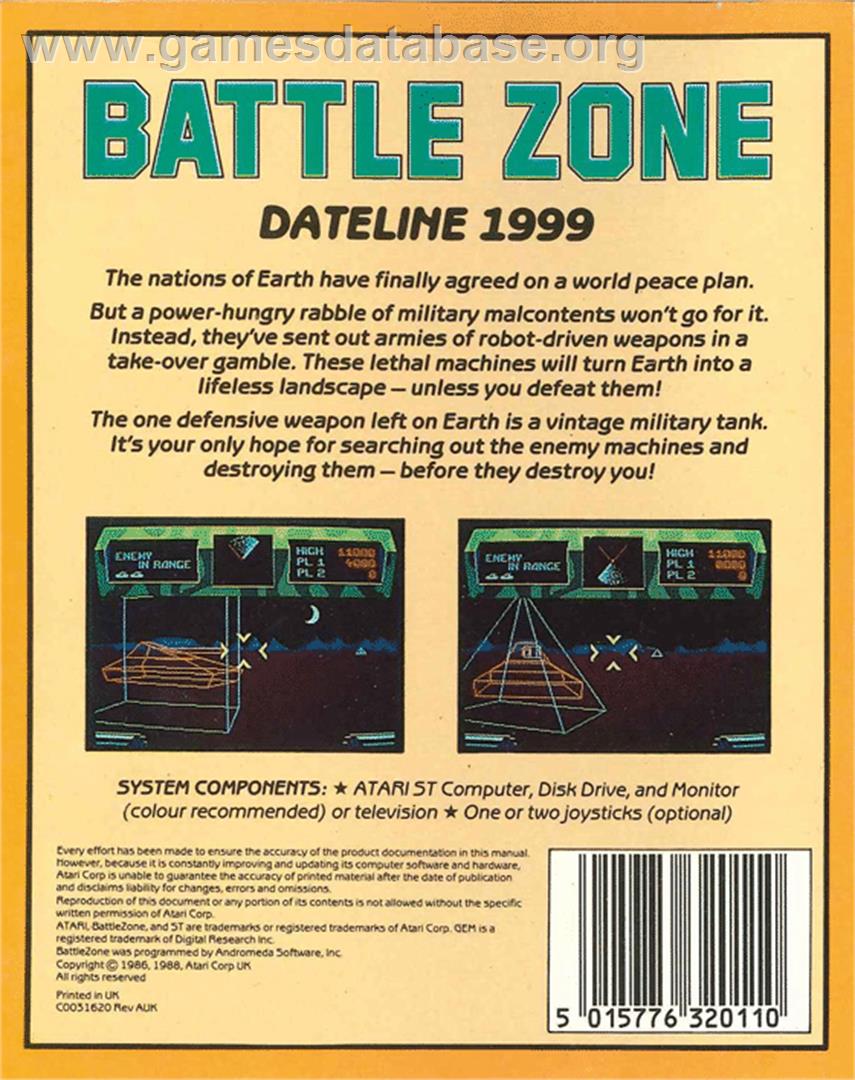 Battle Stations - Atari ST - Artwork - Box Back