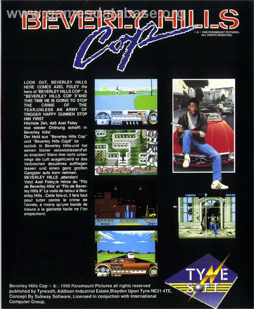 Beverly Hills Cop - Atari ST - Artwork - Box Back