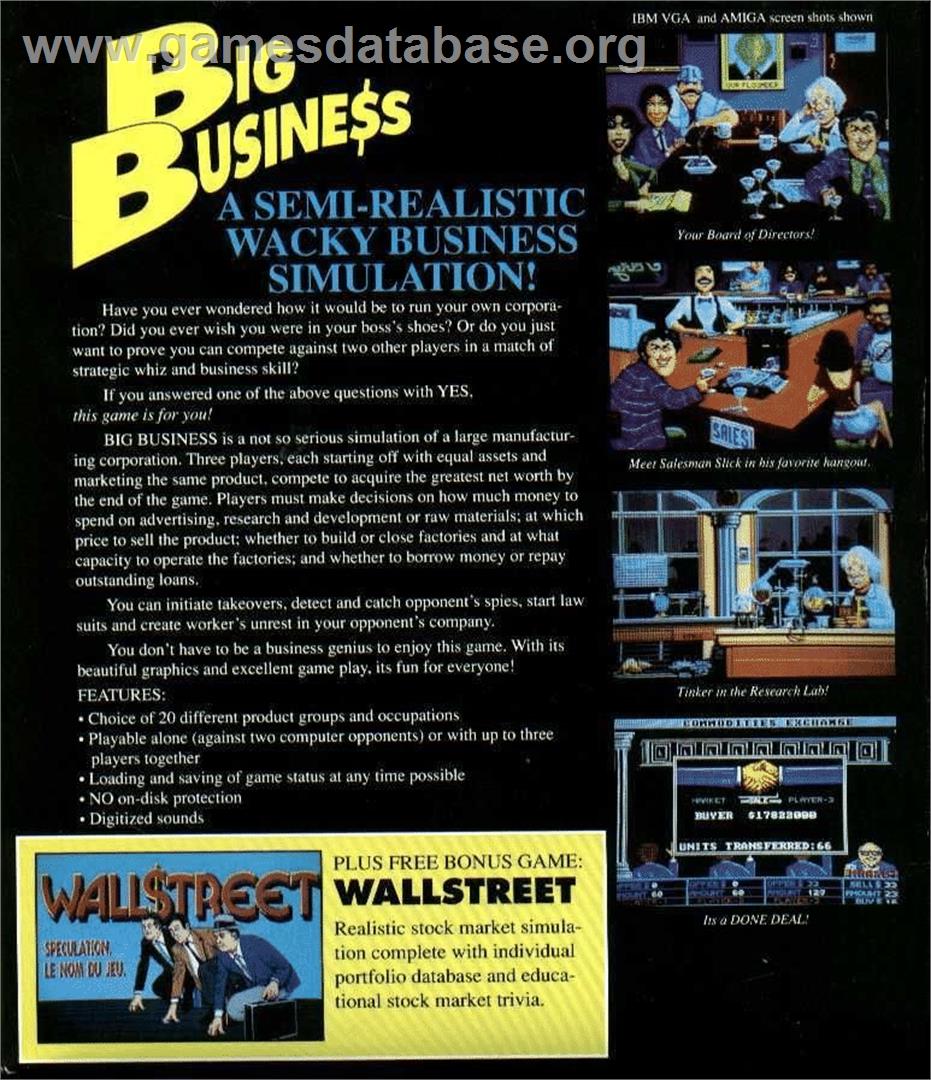 Big Business - Atari ST - Artwork - Box Back
