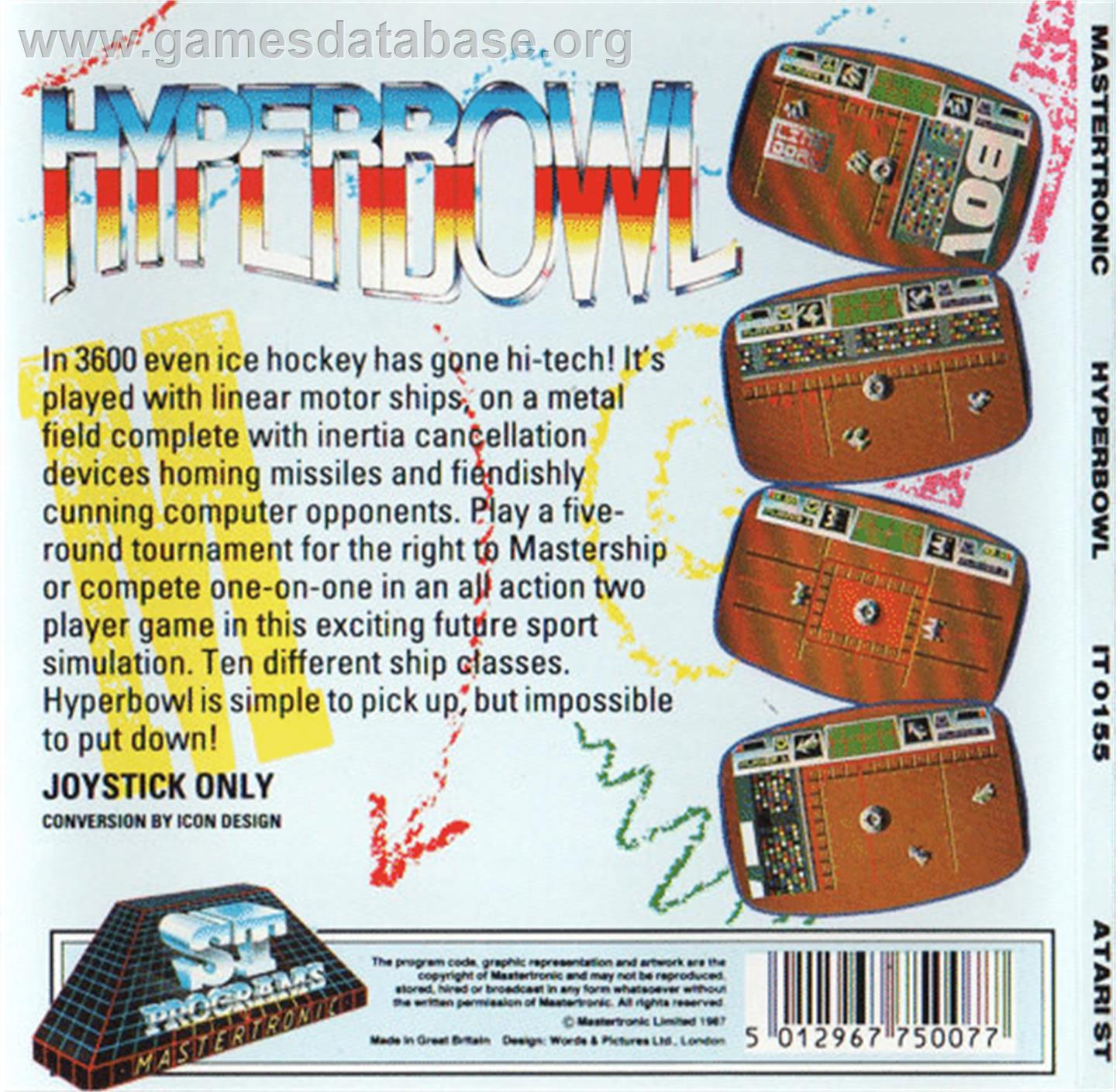Blastaball - Atari ST - Artwork - Box Back