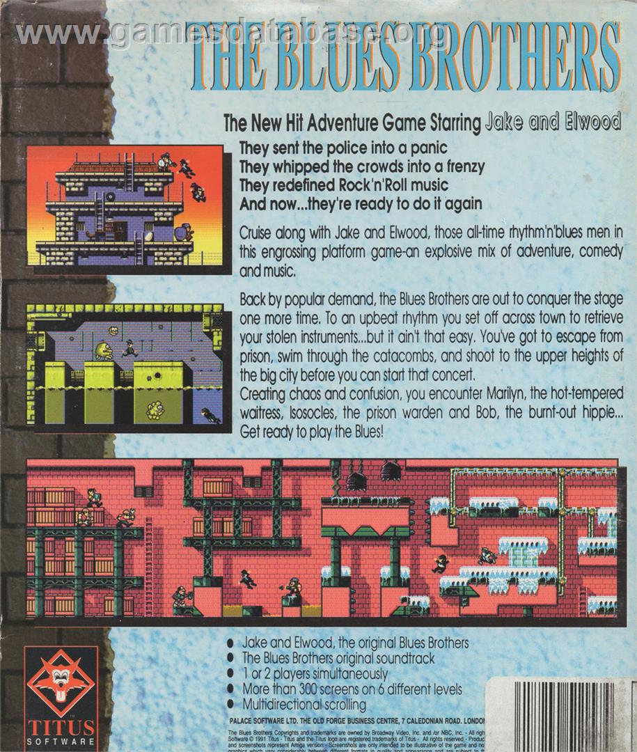 Blues Brothers - Atari ST - Artwork - Box Back