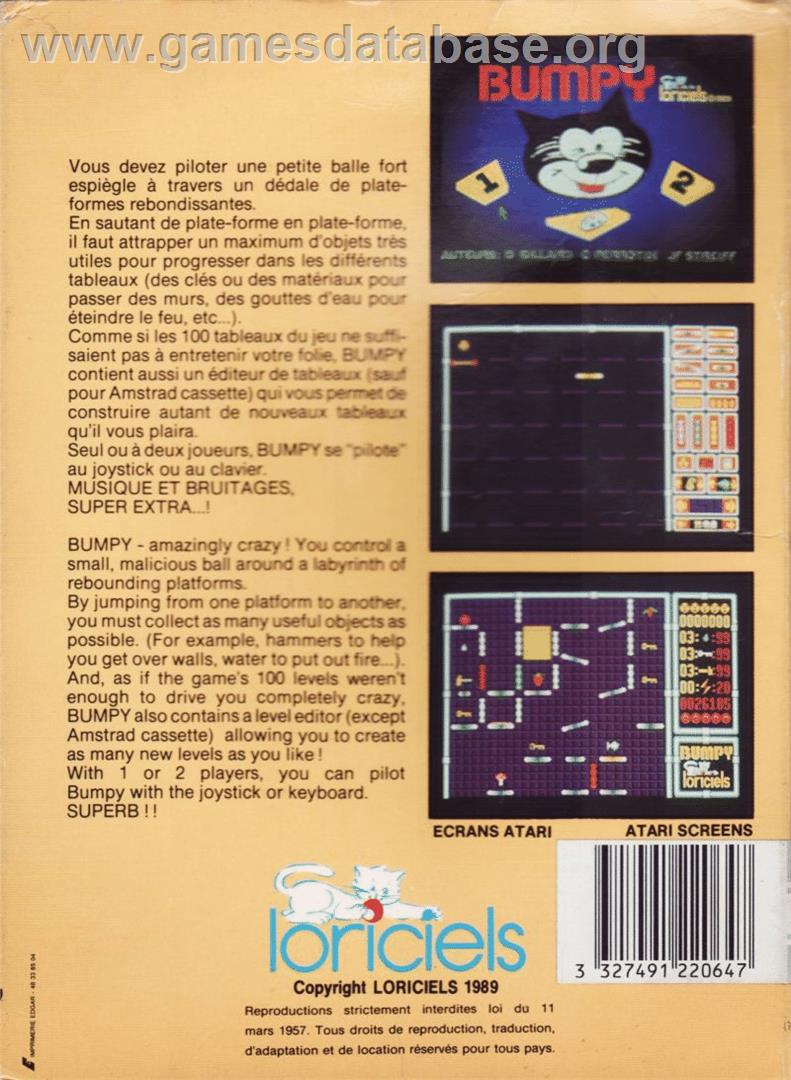 Bumpy - Atari ST - Artwork - Box Back