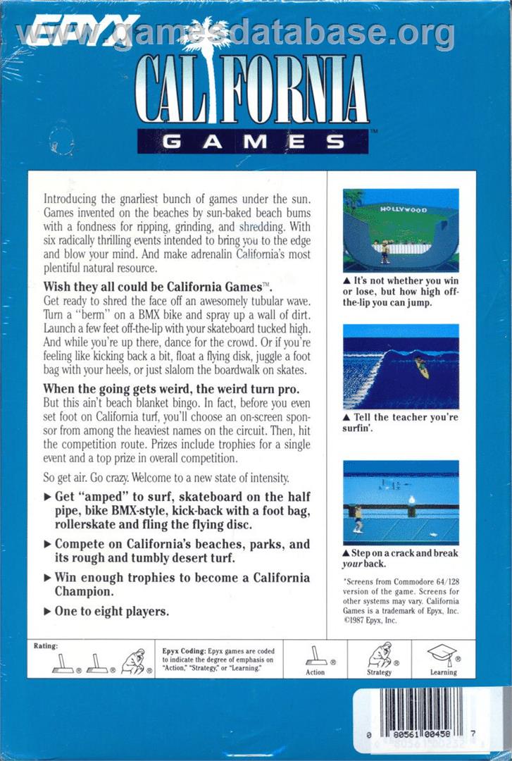 California Games - Atari ST - Artwork - Box Back