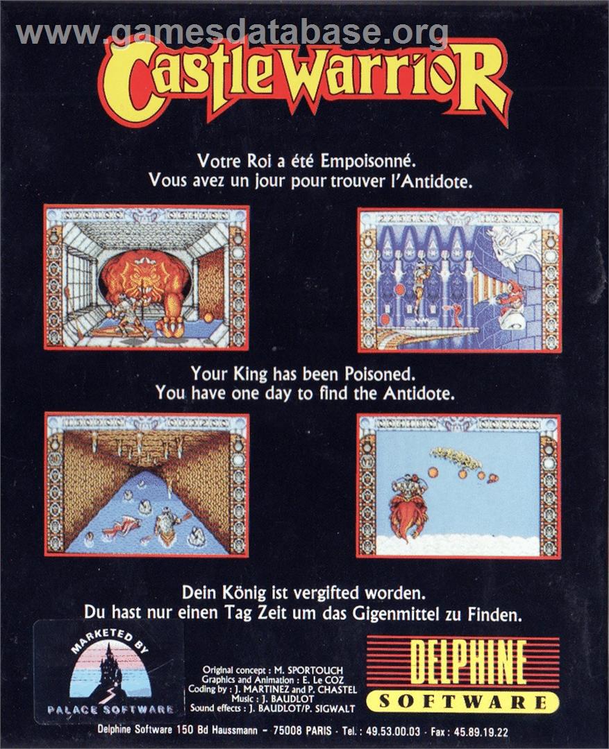 Castle Warrior - Atari ST - Artwork - Box Back