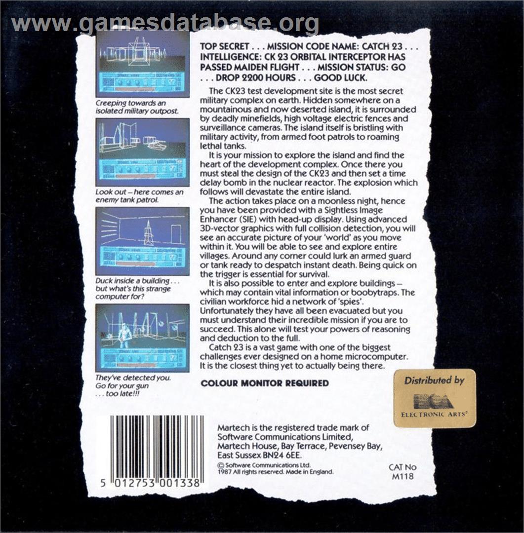 Catch 23 - Atari ST - Artwork - Box Back