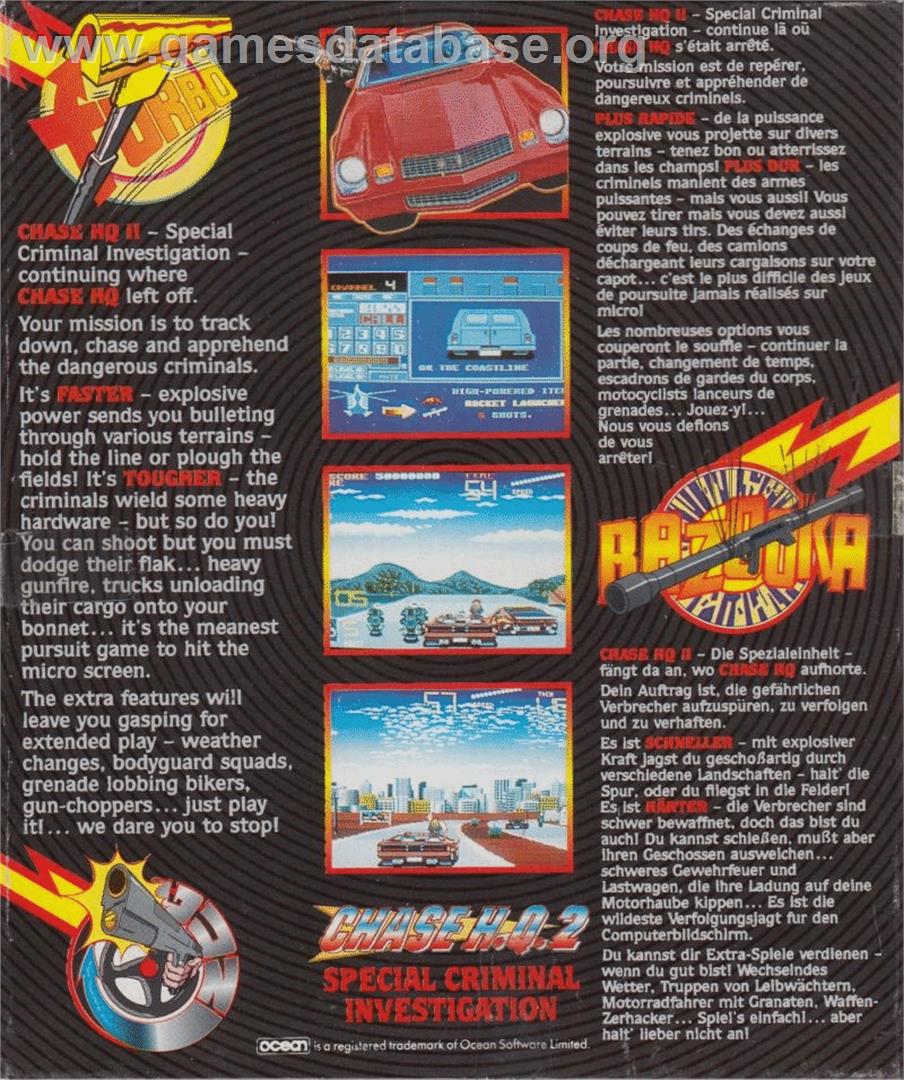 Chase H.Q. 2 - Special Criminal Investigation - Atari ST - Artwork - Box Back