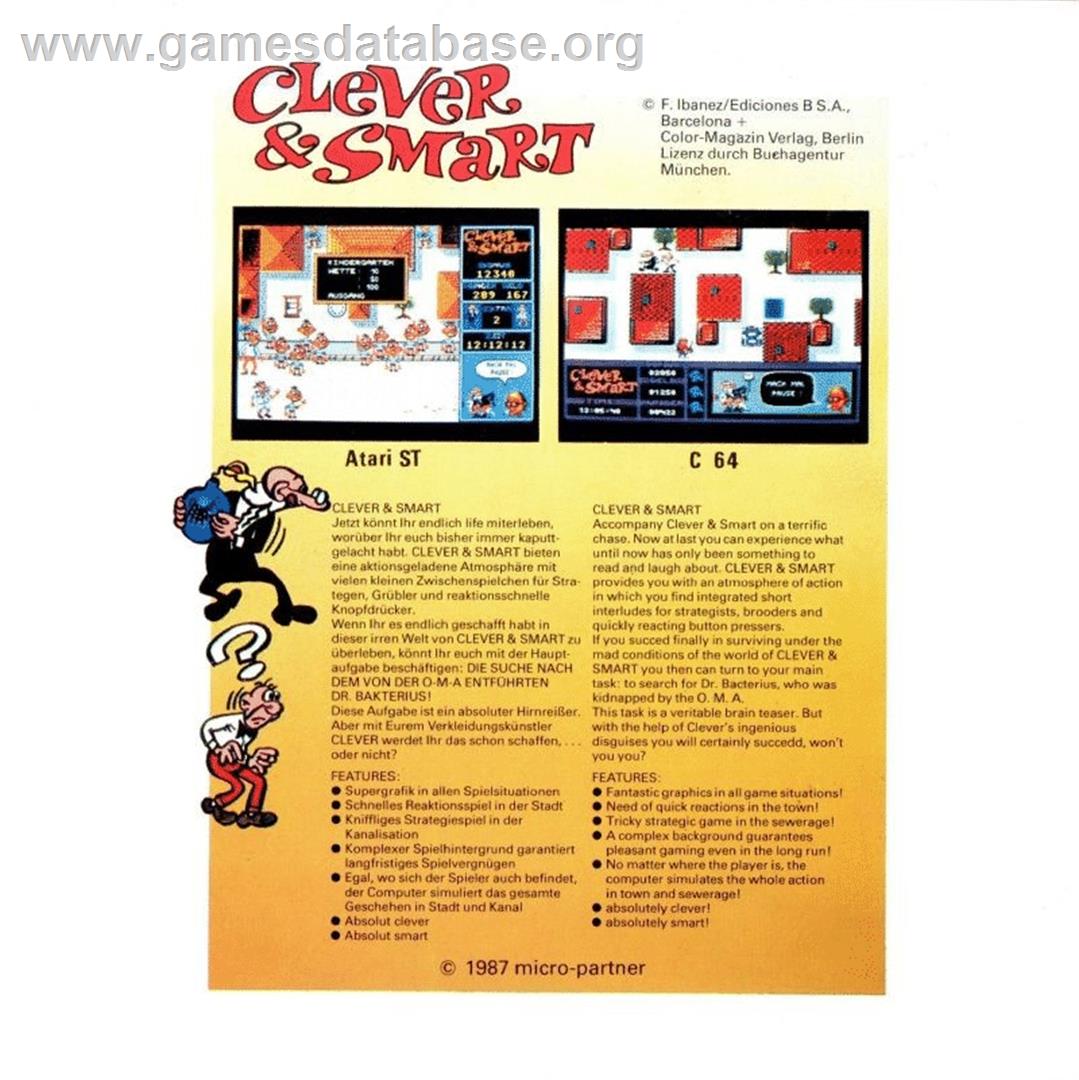 Clever And Smart - Atari ST - Artwork - Box Back