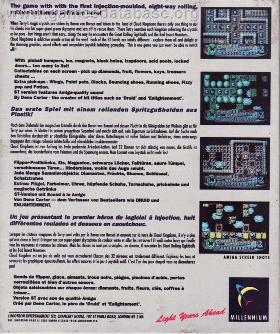 Cloud Kingdoms - Atari ST - Artwork - Box Back