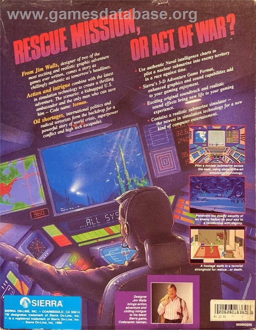 Code-Name - Iceman - Atari ST - Artwork - Box Back